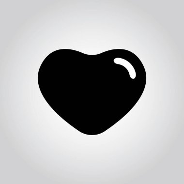 Kalp ikonu vektör illüstrasyonu