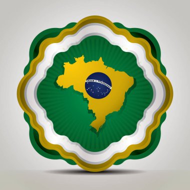 Yeşil arka planda Brezilya bayrağı
