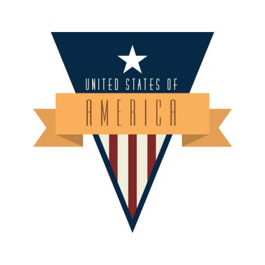 ABD etiketi, vektör illüstrasyonu