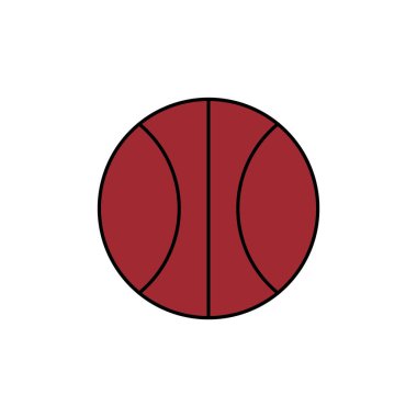 Basketbol spor ikonu vektör illüstrasyon grafik tasarımı
