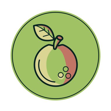 Taze meyve simgesinin vektör illüstrasyonu