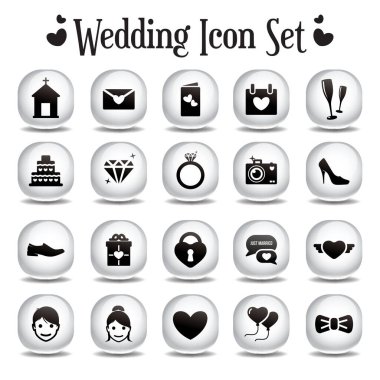 Düğün simgeleri koleksiyonu 