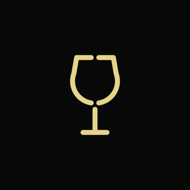 Şarap kadehi biçimlendirilmiş vektör çizimi