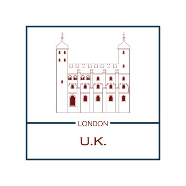 Ünlü İtalyan şehir binasının vektör illüstrasyonu