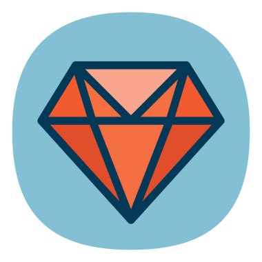 çizgi film uygulama simgesi, vektör illüstrasyonu