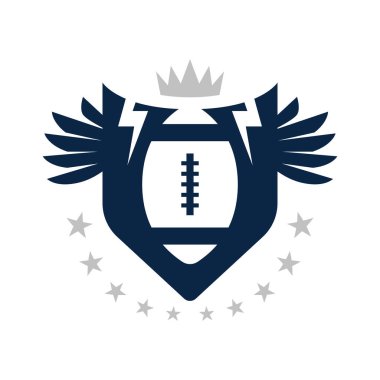 Amerikan futbol ikonu, renkli vektör illüstrasyonu