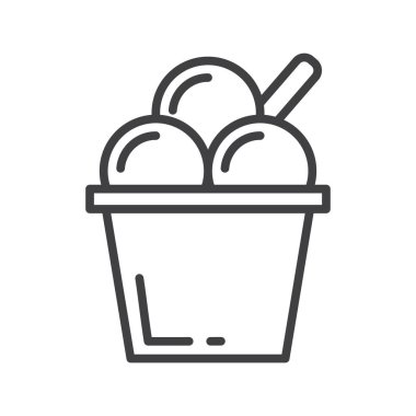 Dondurma külahı, renkli vektör çizimi