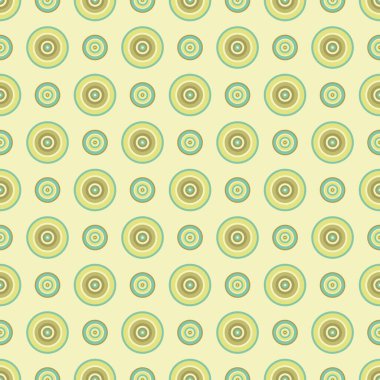 Çemberler ve noktalarla kusursuz desen. vektör illüstrasyonu