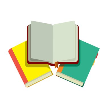 Kitap simgesinin vektör illüstrasyonu