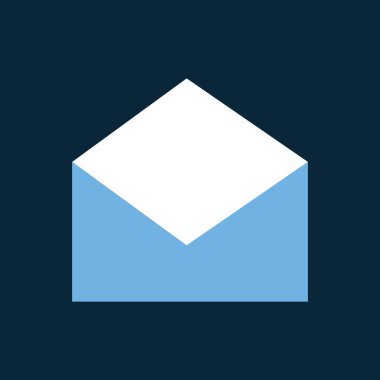 Zarf simgesi, vektör illüstrasyonu. düz tasarım biçimi