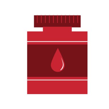 ilaç hapları kabı düz simge, vektör illüstrasyonu