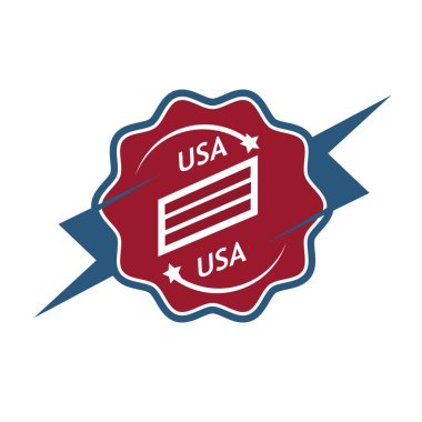 ABD sembolü, renkli vektör illüstrasyonu