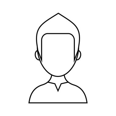 Man avatar simgesi vektör çizimi tasarımı