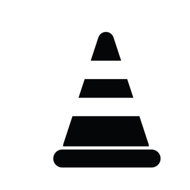 Trafik konisi simgesi. vektör illüstrasyonu