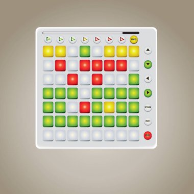 Davul bloğu düz simgesi, vektör illüstrasyonu