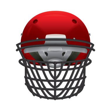 Amerikan futbol ikonu, renkli vektör illüstrasyonu