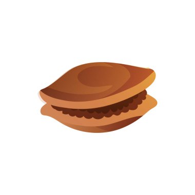 Yiyecek simgelerinin toplanması düz simge, vektör illüstrasyonu 