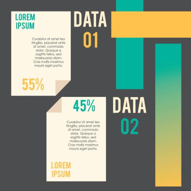 Bilgi grafiği şablonu, vektör illüstrasyonu