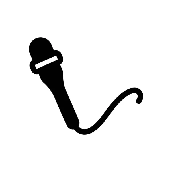 Μουσικό Μικρόφωνο Σήμα Εικονίδιο Διανυσματική Απεικόνιση — Διανυσματικό Αρχείο