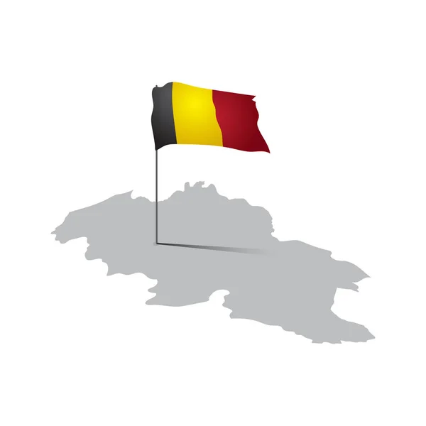 Drapeau Belge Illustration Vectorielle Design — Image vectorielle