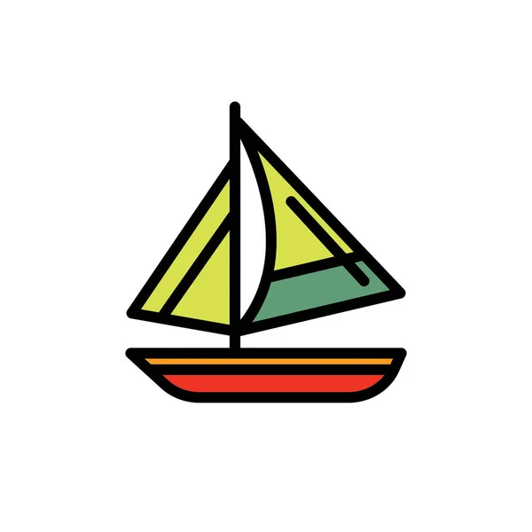 Icono Del Velero Vector Ilustración — Vector de stock