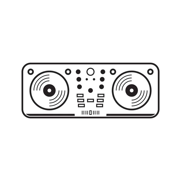 Vector Illustration Cassette Tape Icon — Stock Vector