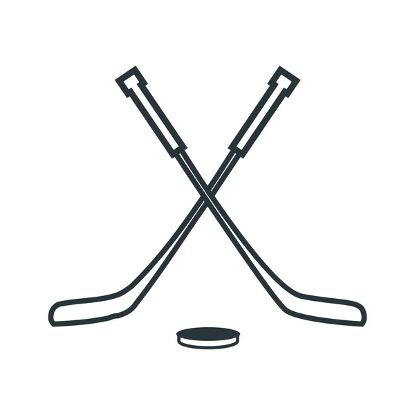 Ijshockey Flat Icon Vectorillustratie — Stockvector
