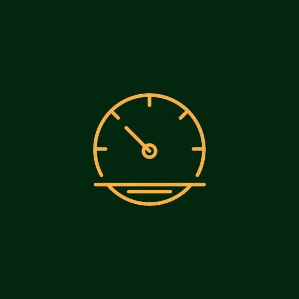 Спідометр Веб Іконка Контурна Векторна Ілюстрація — стоковий вектор