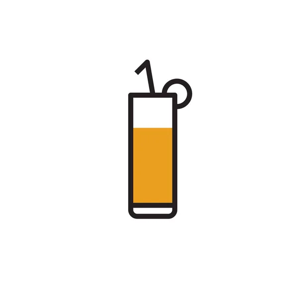 Cocktail Glas Vektorillustration — Stockvektor