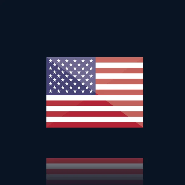 America Flag Stylized Vector Illustration — Stock Vector