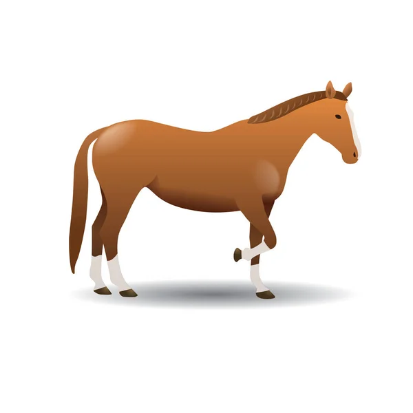 Horse Icon Cartoon Style Isolated White Background — Stock Vector