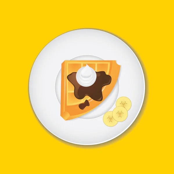 Ilustración Vectorial Plato Comida — Vector de stock