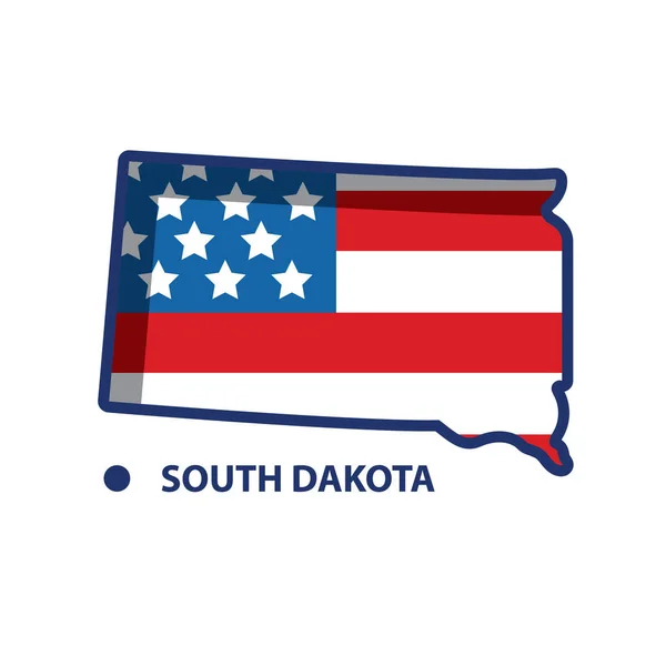 Ilustração Vetorial Uma Bandeira Dos Estados Unidos América — Vetor de Stock