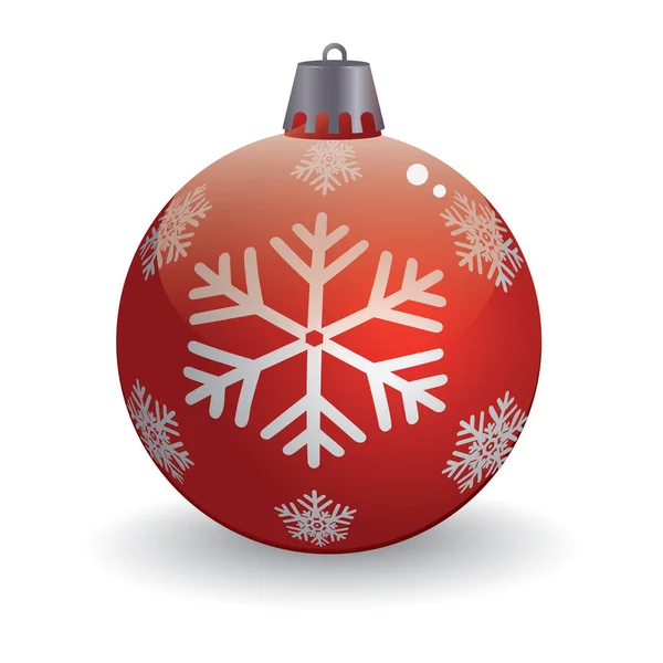 Copo Nieve Navidad Bola — Vector de stock