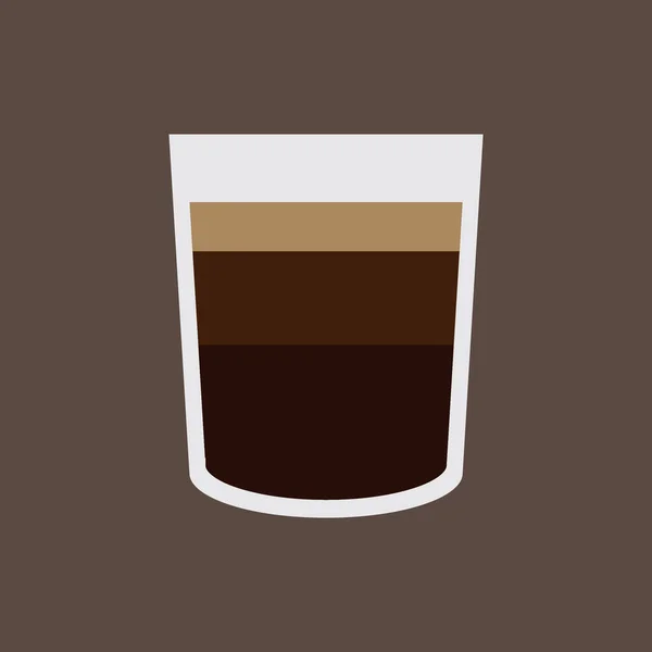 Glas Kaffee Icon Vektor Illustration — Stockvektor