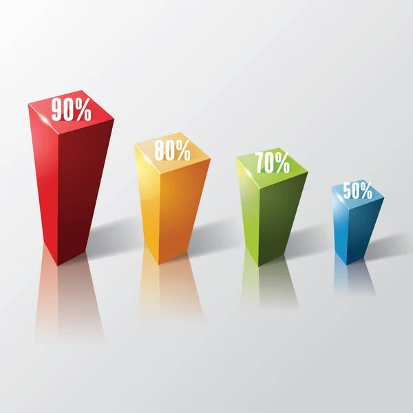 Representación Conjunto Diferentes Símbolos Porcentuales — Vector de stock