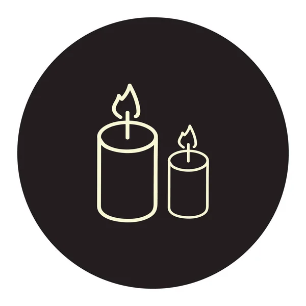 蜡烛图标的矢量插图 — 图库矢量图片
