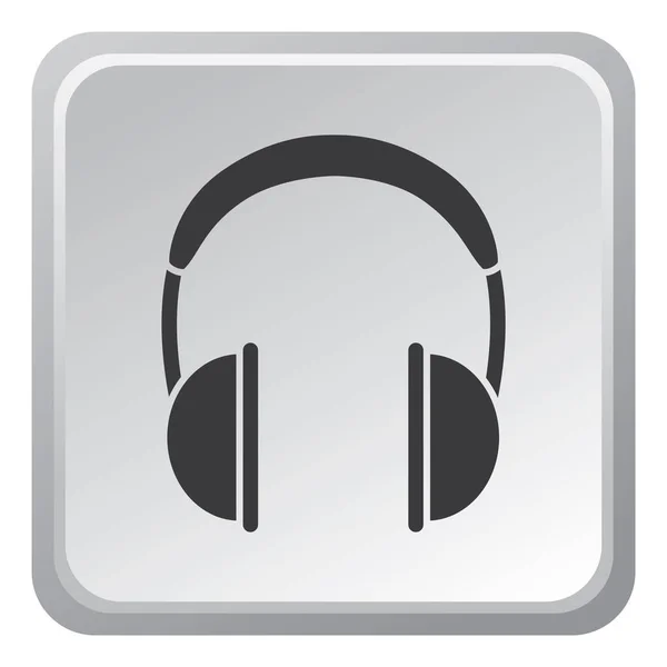 Auriculares Icono Vector Aislado Sobre Fondo Blanco — Vector de stock