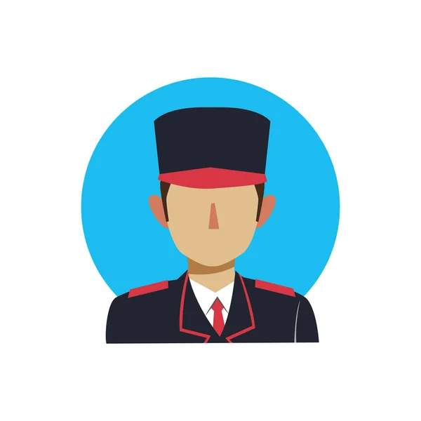 Chauffeur Icono Plano Ilustración Vectorial — Vector de stock