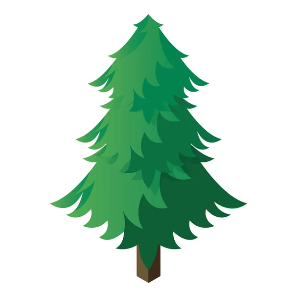 Weihnachtsbaum Ikone Cartoon Illustration Von Tannenvektorsymbolen Für Das Web — Stockvektor