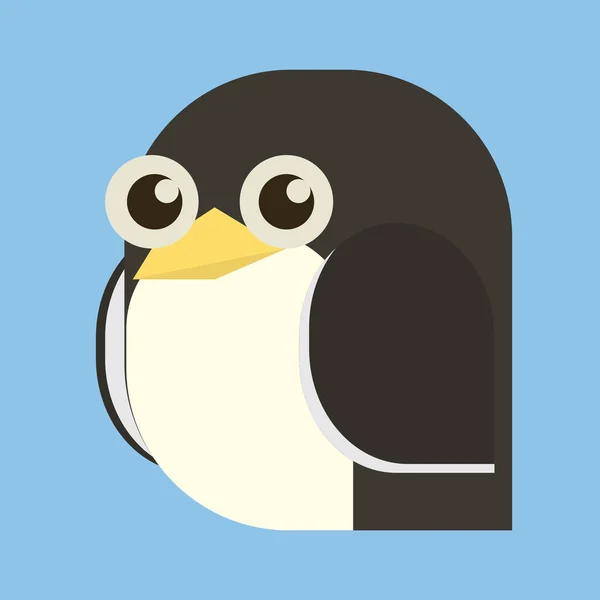 Vektor Illustration Eines Niedlichen Pinguin Cartoons — Stockvektor