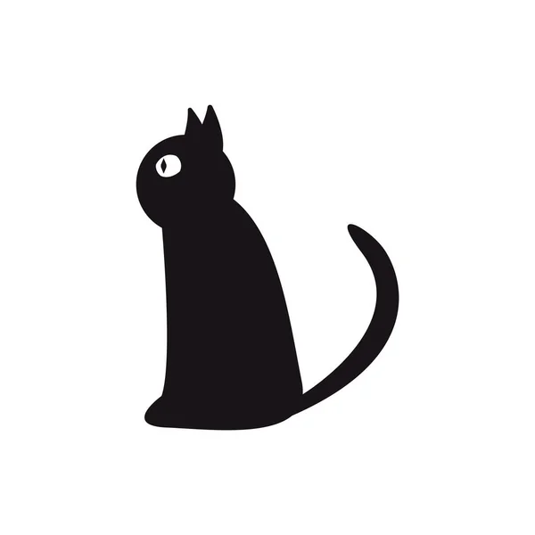 Cat Silhouette Icon Vector Illustration Graphic Design — Stock Vector