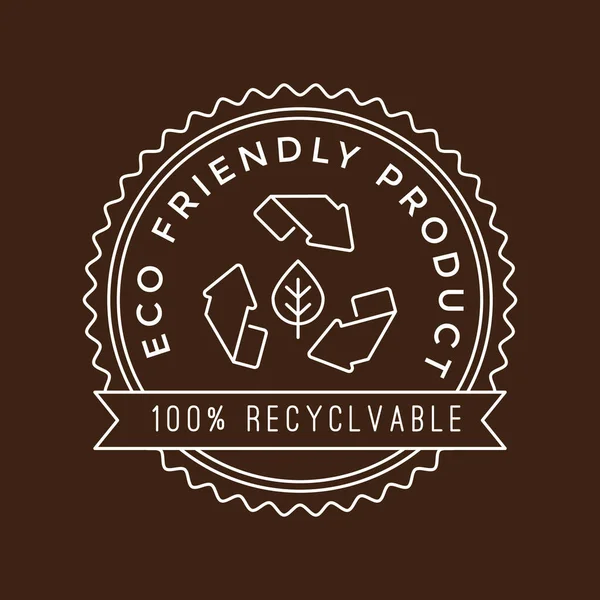Eco Friendly Icon Stylized Vector Illustration — Stock Vector