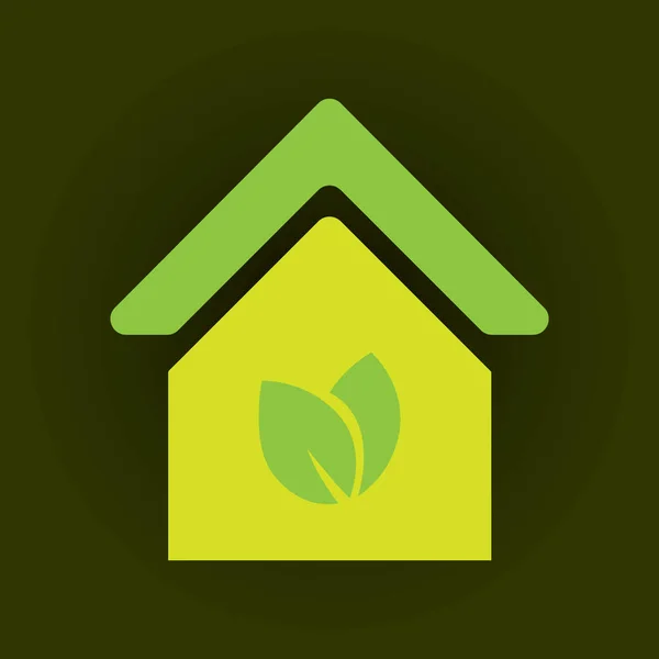 Eco Friendly Home Icon — Stock Vector