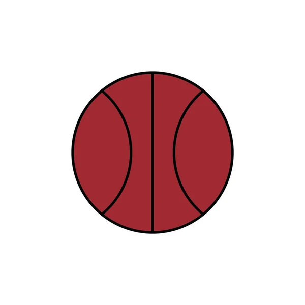 Basket Ball Sport Icône Vectoriel Illustration Graphisme — Image vectorielle