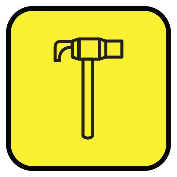 Hammer Symbol Vektor Illustration — Stockvektor