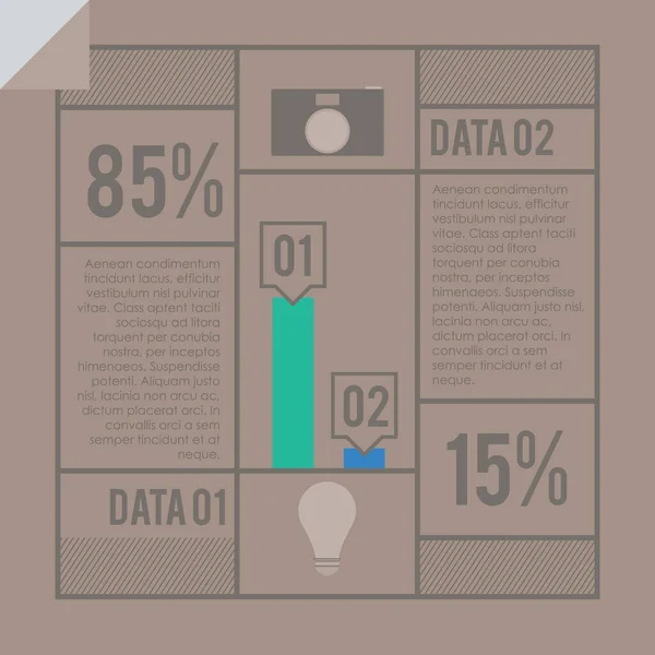 Infografías Ilustración Vectorial Estilizada — Vector de stock