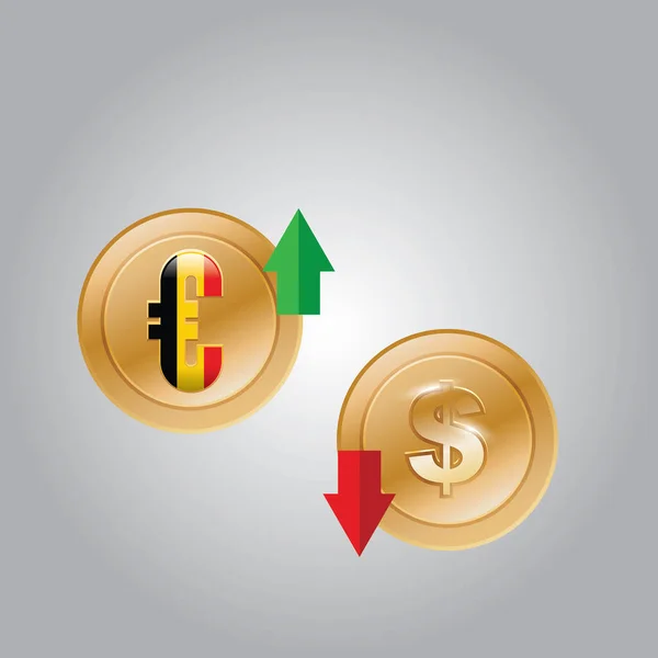 Moneda Oro Yen Con Monedas Oro — Vector de stock