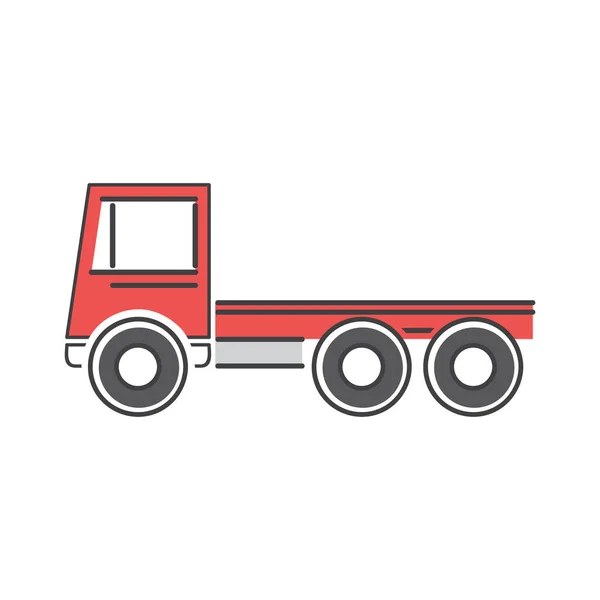 Camion Construcții Ilustrație Vectorială Proiectare — Vector de stoc