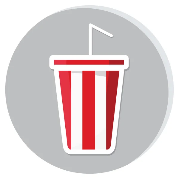 Icône Plate Soda Illustration Vectorielle — Image vectorielle